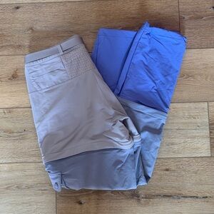 Outdoor Voices Rectrek Zip-off Pants in
Goethite/Purple Mountain/Delphinium